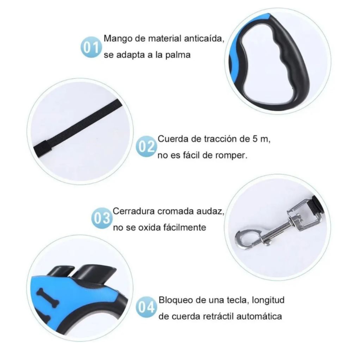 Correa retráctil de 5 m para perros y gatos - Image 4