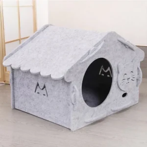 Casa refugio de fieltro para gatos